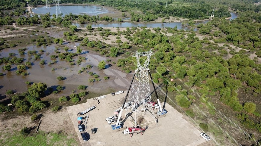 Construction matting and safety cranes.