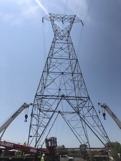 Tower 58 after stabilization. Tower 58 after stabilization.