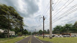 Georgia Transmission’s Roopville project rendering of new 230-kV transmission line. Georgia Transmission’s Roopville project rendering of new 230-kV transmission line.