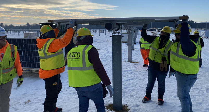 Construction of the Bear Creek solar farm began in July 2021.