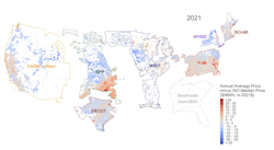 Figure 1. Annual average pricing gradients for each ISO in 2021 Figure 1. Annual average pricing gradients for each ISO in 2021