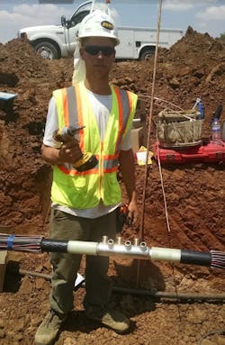 When traveling for line work, Parker Worth says it’s important to stay well hydrated, eat a nutritious diet if possible and stay safe in the field. When traveling for line work, Parker Worth says it’s important to stay well hydrated, eat a nutritious diet if possible and stay safe in the field.