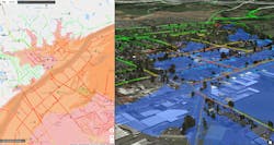 Last March, parts of Greater Western Sydney were inundated by 1-in-50-year floods. Neara implemented a variety of flood-mapping tools, which included a floodwater simulator with user-defined water depth that could be applied across the network; Last March, parts of Greater Western Sydney were inundated by 1-in-50-year floods. Neara implemented a variety of flood-mapping tools, which included a floodwater simulator with user-defined water depth that could be applied across the network;