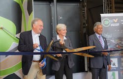 U.S. Secretary of Energy Jennifer Granholm, U.S. Senator Tim Kaine and Virginia Transformer CEO/CTO Prabhat K. Jain cut the ribbon at the new facility. U.S. Secretary of Energy Jennifer Granholm, U.S. Senator Tim Kaine and Virginia Transformer CEO/CTO Prabhat K. Jain cut the ribbon at the new facility.
