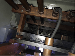Visual inspection with a scope in 2020 revealed some carbon-like debris on surfaces of the preventative autotransformer. Visual inspection with a scope in 2020 revealed some carbon-like debris on surfaces of the preventative autotransformer.