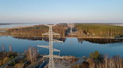 Completed 330-kV triple-conductored transmission line. Completed 330-kV triple-conductored transmission line.