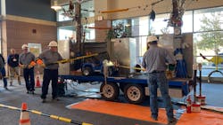 Evergy built an energized trailer to provide live demonstrations about the power of electricity to the community. Evergy built an energized trailer to provide live demonstrations about the power of electricity to the community.