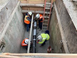 Freezing the line on a vault on Seattle's waterfront. Freezing the line on a vault on Seattle's waterfront.