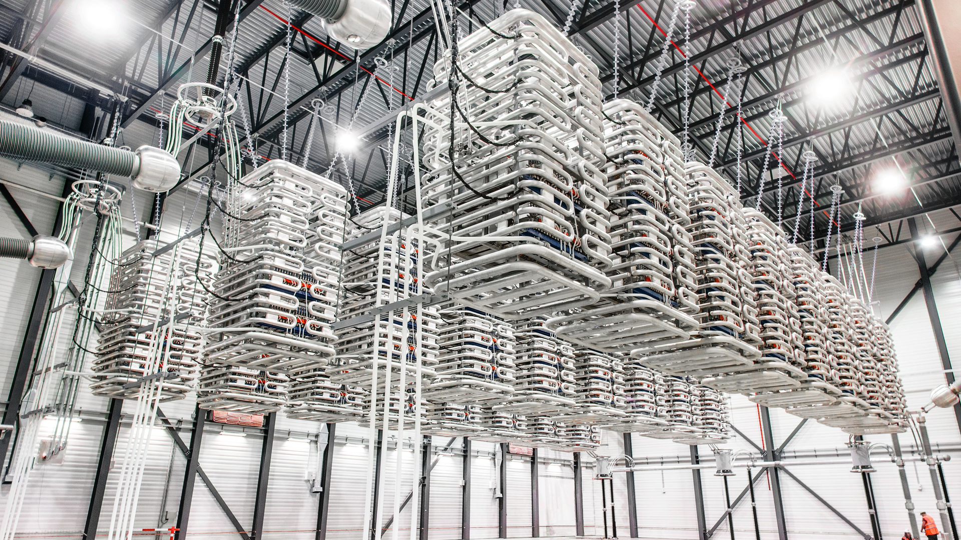 An example of an HVDC VSC valve hall. Source: Hitachi Energy.