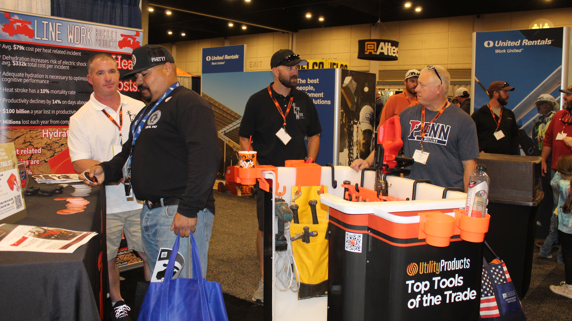The winner's booth on the show floor.
