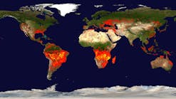 From a 2021 NASA report on wildfires showing areas of growing wildfire activity.