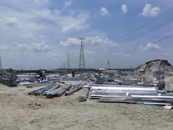 View of 400-kV tower from Gopalganj substation. View of 400-kV tower from Gopalganj substation.
