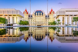 The New York state capitol building at Albany. The New York state capitol building at Albany.