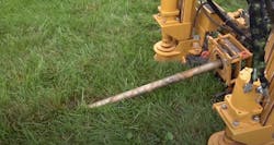 Directional drills are used rather than open trenching to minimize disruption to landscaping, which is often important to homeowners.