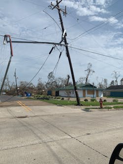This tornado-damaged power distribution equipment is another hazard that can be tracked using the mobile safety system. This tornado-damaged power distribution equipment is another hazard that can be tracked using the mobile safety system.