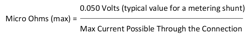 Figure 7. Micro-ohm calculation. Figure 7. Micro-ohm calculation.