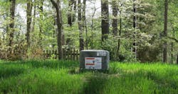 Underground lines come into a ground-level padmounted transformer from below, where connections are locked safely inside and out of view. Underground lines come into a ground-level padmounted transformer from below, where connections are locked safely inside and out of view.