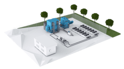 ABB’s high-inertia combines a mid-size synchronous condenser with a flywheel. ABB’s high-inertia combines a mid-size synchronous condenser with a flywheel.