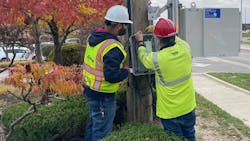 Field-testing engineers configure load settings and test the equipment and associated wiring. Field-testing engineers configure load settings and test the equipment and associated wiring.