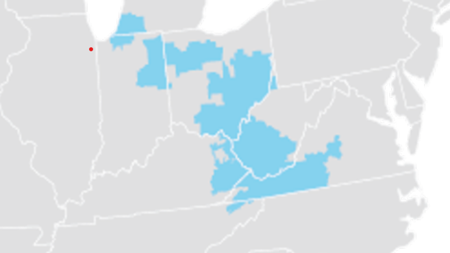 AEP's service territories include a large part of Eastern Kentucky.