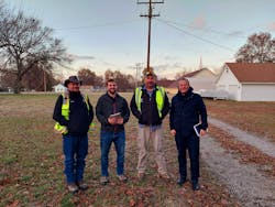 Larin McCulley, Tom Waddington, Jason Grossman and Todd Lushinsky were on site during the pilot project.