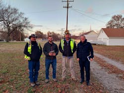Larin McCulley, Tom Waddington, Jason Grossman and Todd Lushinsky were on site during the pilot project. Larin McCulley, Tom Waddington, Jason Grossman and Todd Lushinsky were on site during the pilot project.