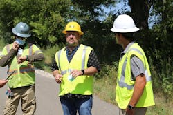Shawn Huff (center) has led the vegetation management program for OG&E since 2019. Shawn Huff (center) has led the vegetation management program for OG&E since 2019.