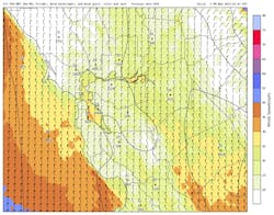 Forecasted wind gusts for the Bay Area from DTN’s 2km WRF model, accessible from the San Jose State Wildfire Interdisciplinary Research Center Forecasted wind gusts for the Bay Area from DTN’s 2km WRF model, accessible from the San Jose State Wildfire Interdisciplinary Research Center