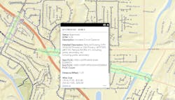 Avangrid Web Application: Individual circuits are searchable with a filter. Each circuit scope of work delineated with a clickable area which can be viewed in a pop-up on screen or table format at the bottom of the screen. The table can be exported to an excel spreadsheet. Avangrid Web Application: Individual circuits are searchable with a filter. Each circuit scope of work delineated with a clickable area which can be viewed in a pop-up on screen or table format at the bottom of the screen. The table can be exported to an excel spreadsheet.