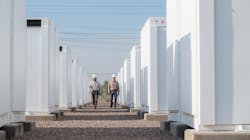 SRP's Bolster substation battery system uses a series of batteries connected directly to the energy grid. The batteries can be recharged overnight then discharged during peak energy usage periods. SRP's Bolster substation battery system uses a series of batteries connected directly to the energy grid. The batteries can be recharged overnight then discharged during peak energy usage periods.