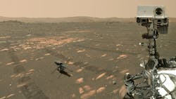 Perseverance's selfie with Ingenuity. Perseverance's selfie with Ingenuity.