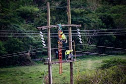 LUMA lineworkers maintain the electrical grid in Puerto Rico. LUMA lineworkers maintain the electrical grid in Puerto Rico.