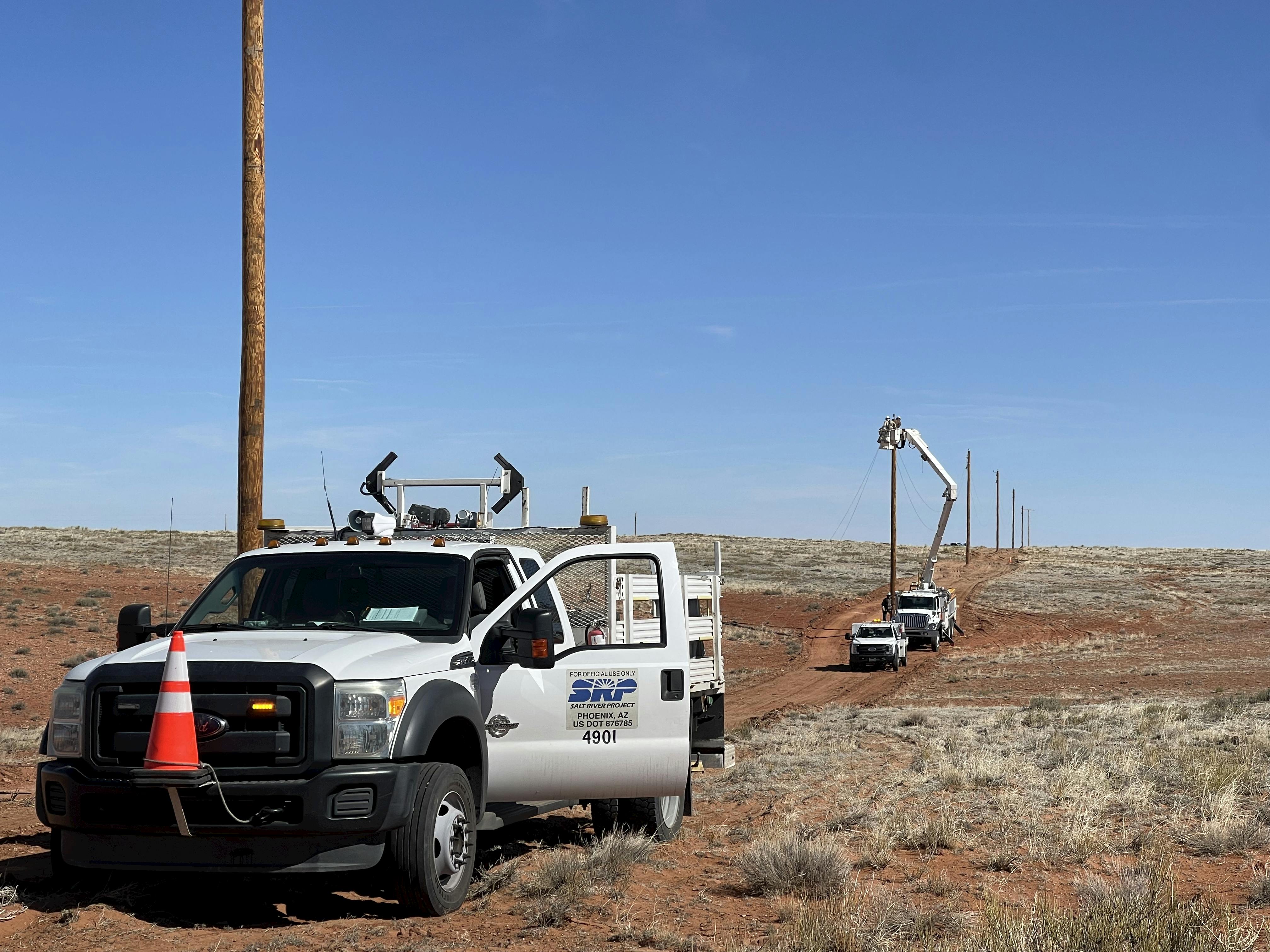 SRP dedicated a total of 14 employees to assist on the project, joining line workers from 26 utilities and 15 states to bring power to people who have lived without it.