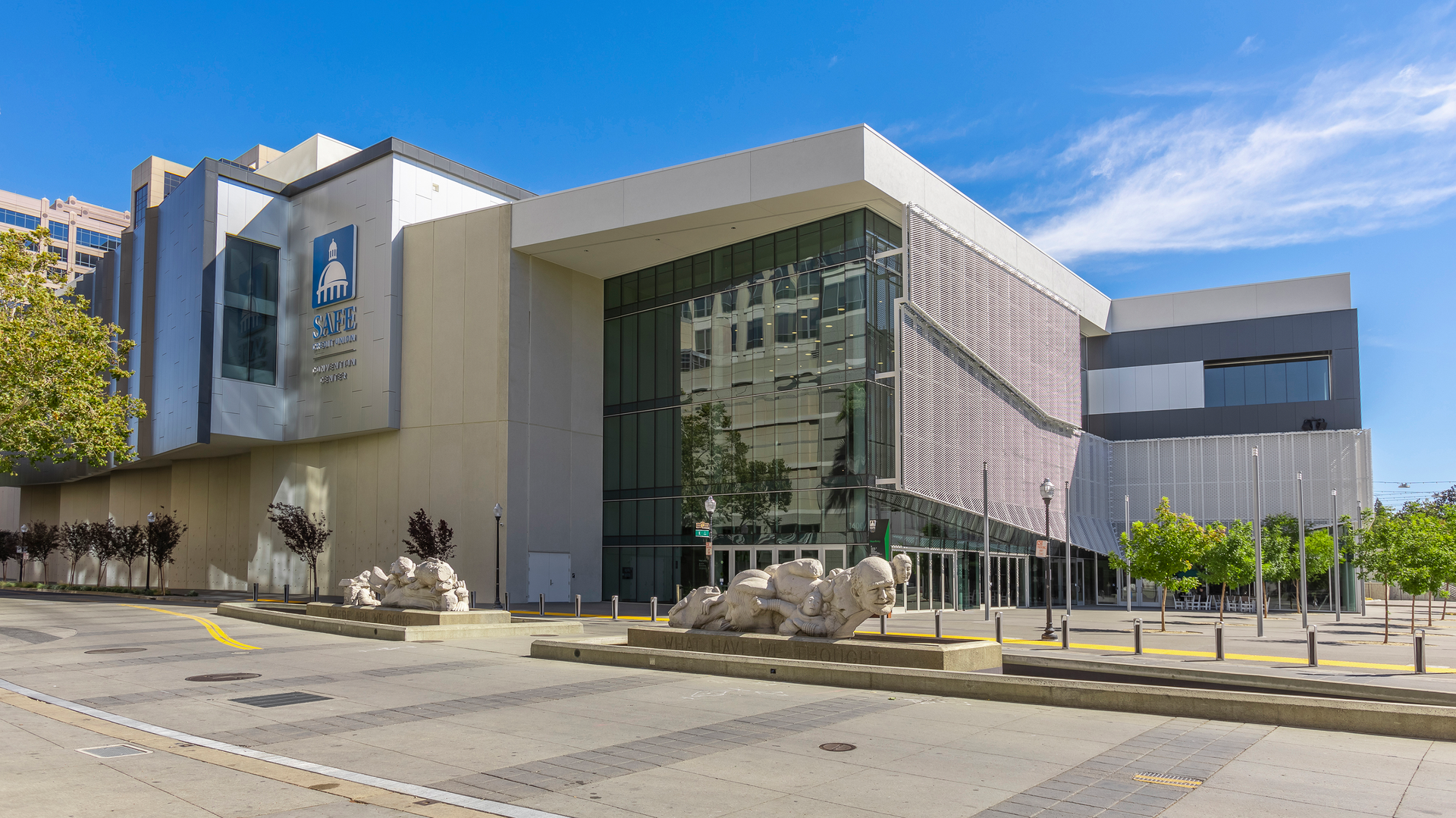 SAFE Credit Union Convention Center exterior marquee.