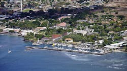 Aerial of Lahaina Harbor on the island of Maui. Aerial of Lahaina Harbor on the island of Maui.