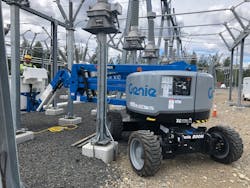 Substations are one of the most congested work locations in the utility industry, requiring workers to get around obstructions in tight spots. Substations are one of the most congested work locations in the utility industry, requiring workers to get around obstructions in tight spots.