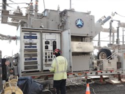 Mobile substation equipment deployed by Hawaiian Electric on Maui as part of its outage restoration program. Mobile substation equipment deployed by Hawaiian Electric on Maui as part of its outage restoration program.