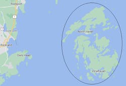 Fox Islands Electric Cooperative Service Territory off the southern coast of Maine. Fox Islands Electric Cooperative Service Territory off the southern coast of Maine.