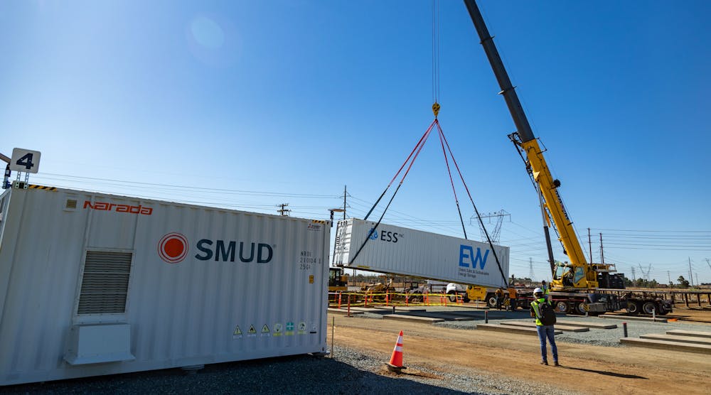 2023 06 20 Ess Ew Iron Flow Battery Storage Containers Delivered (and Inside Inspected) With Truck And Crane To Hedge Power Acad (2)