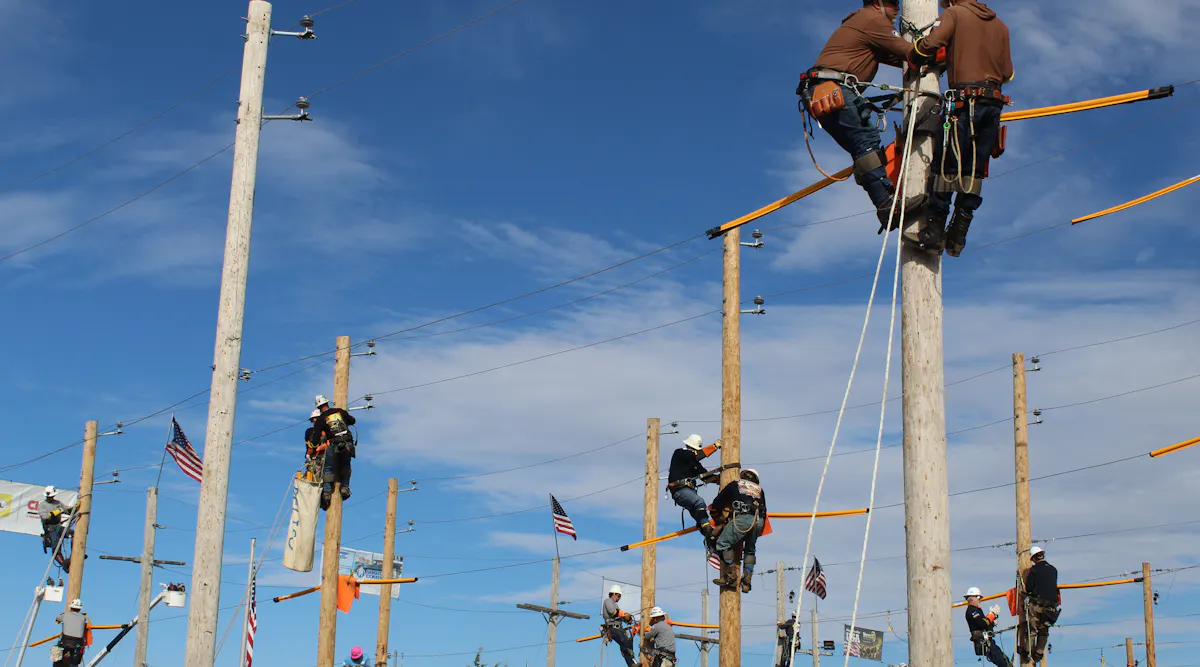 Line Workers Riding Wire Lineworkers to Compete in Full Fall Restraint at 2023 International ...