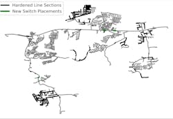 Pole hardening and line sectionalizing needs for Category 4 hurricane. Pole hardening and line sectionalizing needs for Category 4 hurricane.