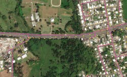 Pole and line section geo-positioning before mapping. Pole and line section geo-positioning before mapping.