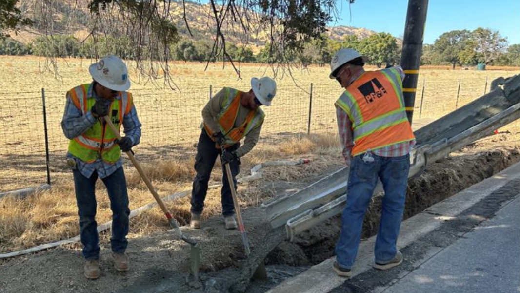 PG&E team members working recently at an undergrounding project in Vacaville, northeast of Oakland