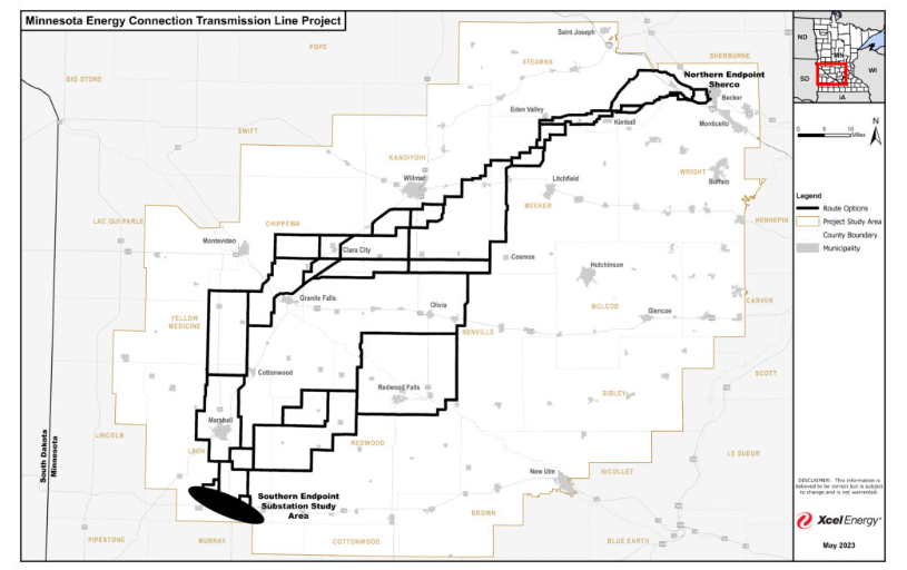 Xcel Energy Proposes Routes for 345 kV Minnesota Energy Connection T