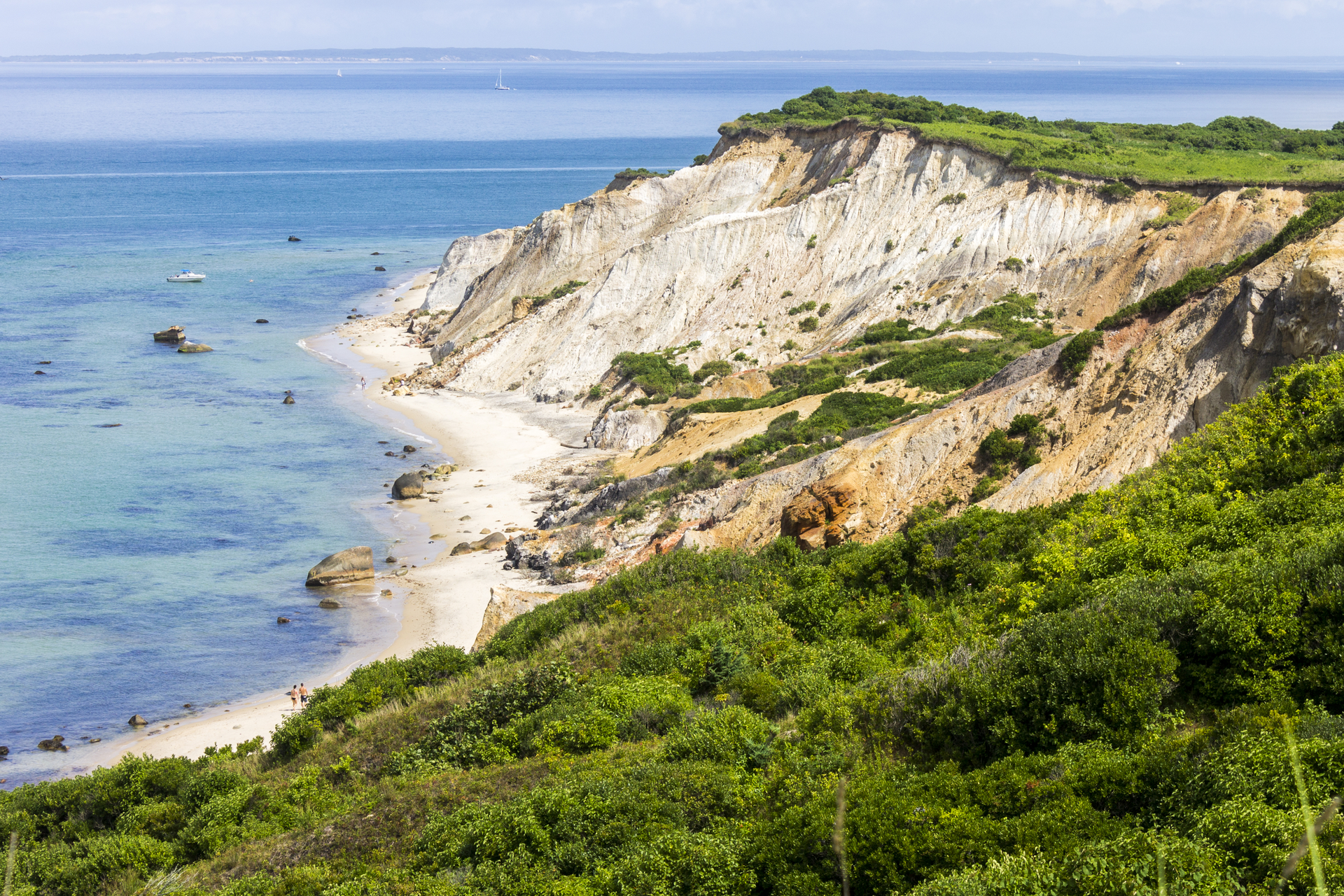 Gay Head near Martha's Vinyard, with a view of the offshore area.