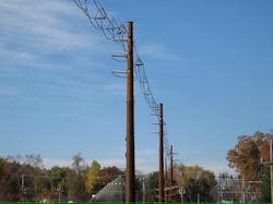 The 69-kV spacer cable was installed through dead-end structures with each phased dead-ended with jumpers around the structure. The 69-kV spacer cable was installed through dead-end structures with each phased dead-ended with jumpers around the structure.