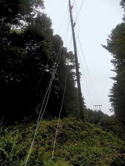 This typical dead-end structure is leaning and needs maintenance. This typical dead-end structure is leaning and needs maintenance.