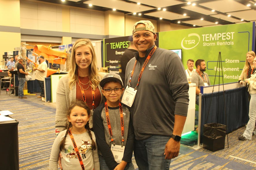 Milton Draper from Ameren Illinois and his family stopped by the T&amp;D World booth to participate in the Line Life Podcast recording. The Expo was a family event.