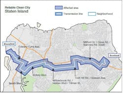 Affected areas along lines. Affected areas along lines.