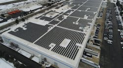 The 2 MW rooftop solar array included in the project. ComEd and G&amp;W Electric worked in lockstep to define the scope of the project and determine how to integrate the communication between the utility&rsquo;s equipment and microgrid using a proprietary peer-to-peer protocol ComEd had not previously deployed for this type of project.